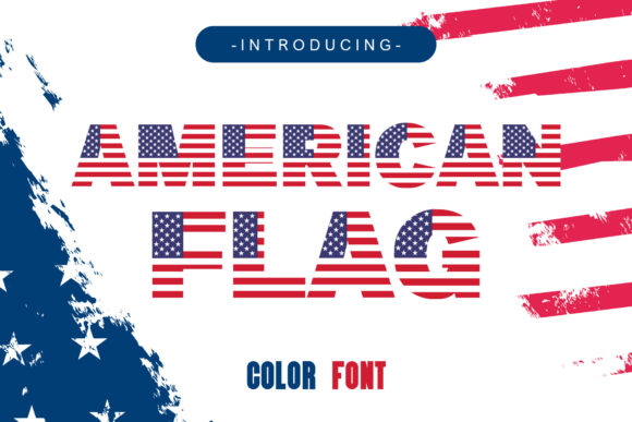 American Flag Color Fonts