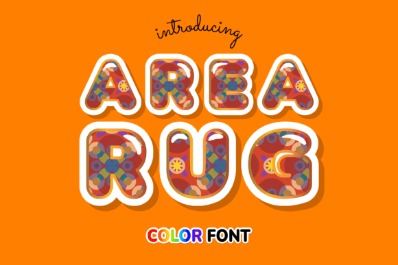 Area Rug: A Vibrant Color Fonts Choice