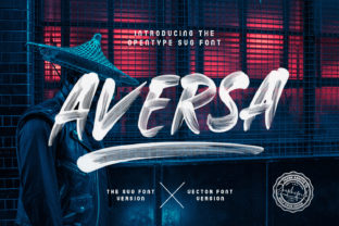 Aversa: A Bold Color Fonts Statement for Local Business Branding