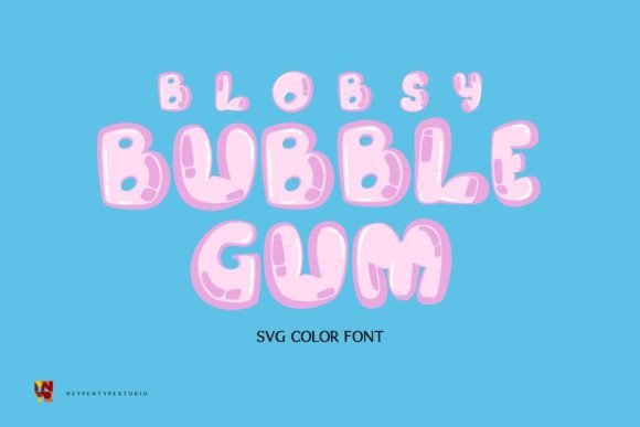 Blobsy Bubble Gum: A Playful Color Fonts Choice