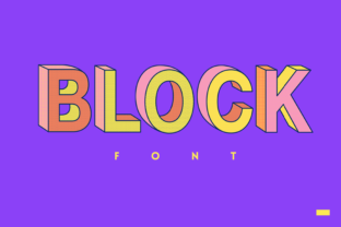 Block: A Bold Color Fonts Display Font for Handmade Creators
