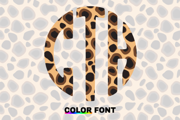 Cheetah Circle: A Playful Color Fonts Monogram for Handmade Brands