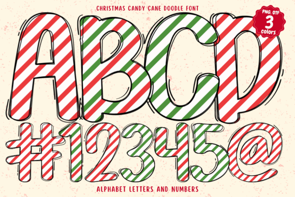 Christmas Candy Cane Doodle