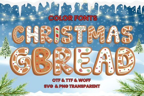 Christmas Gbread: A Playful Color Fonts Asset for Festive Branding