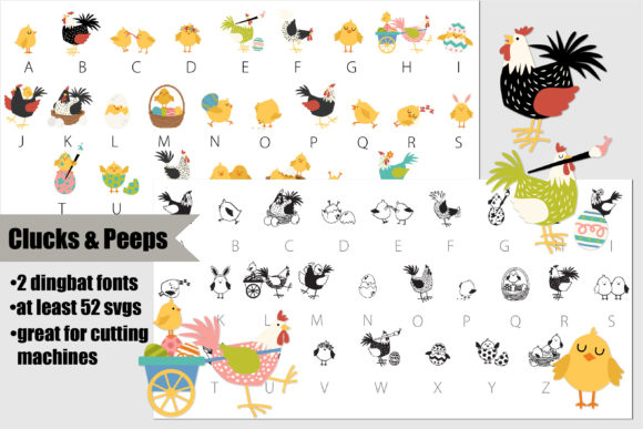Clucks and Peeps: Dingbats & Fonts for Playful Editorial Design
