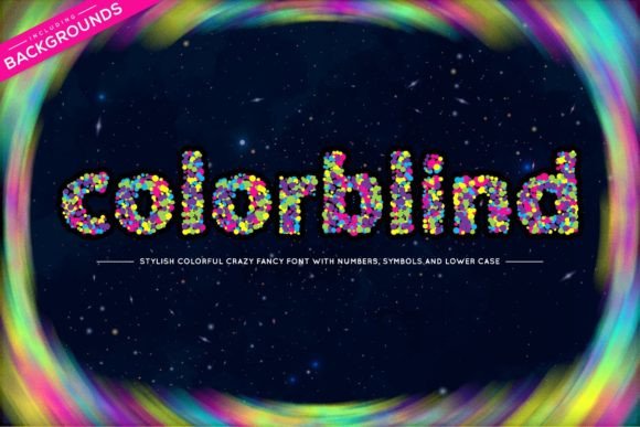 Colorblind: A Vibrant Color Font for Modern Fonts & Color Fonts