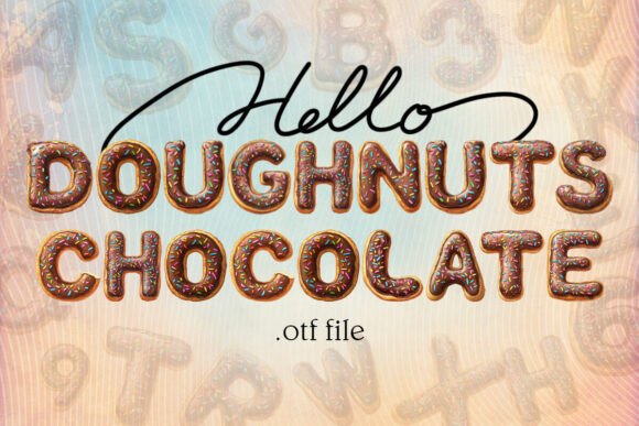 Doughnuts Chocolate Fonts: A Color Fonts Treat for Crafters