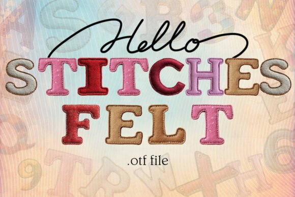 Felt Stitches: A Vibrant Color Fonts Experience