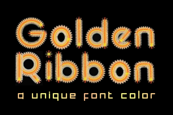 Golden Ribbon: A Vibrant Color Fonts Choice