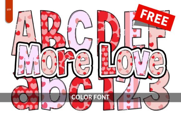 More Love Color Fonts: Playful, Artistic Fonts for Handmade Brands