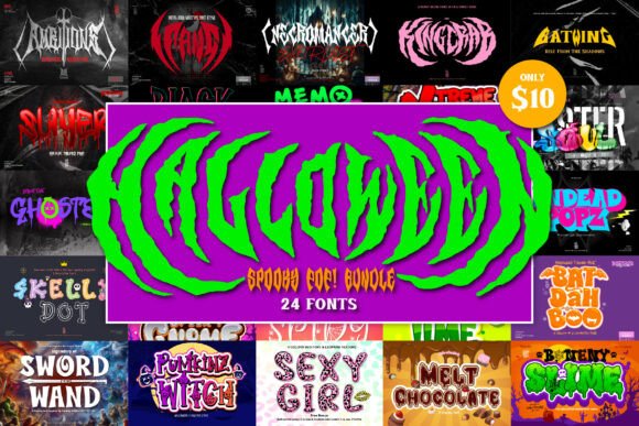 Pumkinzwitch Fonts: A Decorative Halloween Design Bundle
