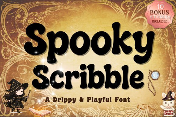 Spooky Scribble Fonts: Display Magic for Halloween Crafting