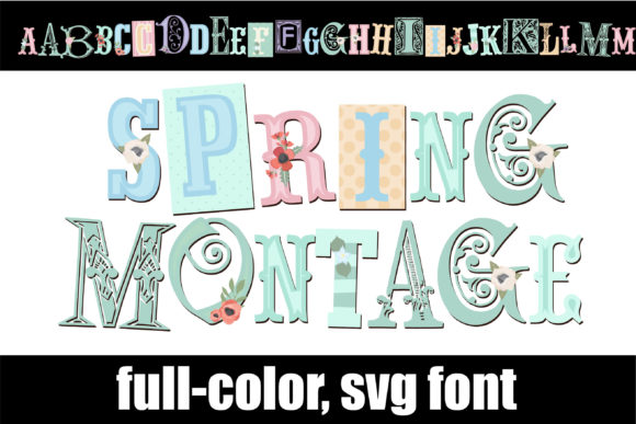 Spring Montage: A Pastel Color Fonts Asset for Editorial Charm