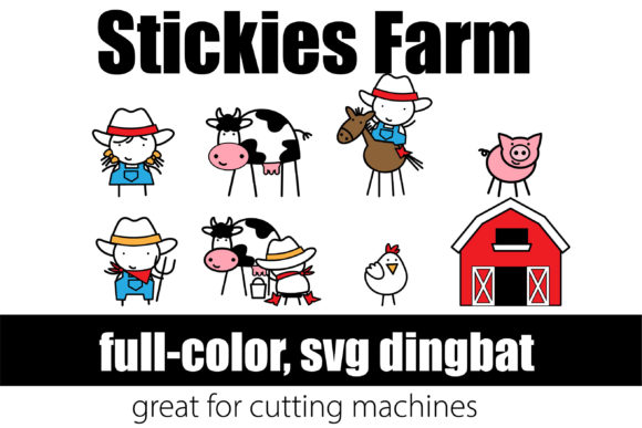 Stickies Farm: A Vibrant Color Fonts Choice
