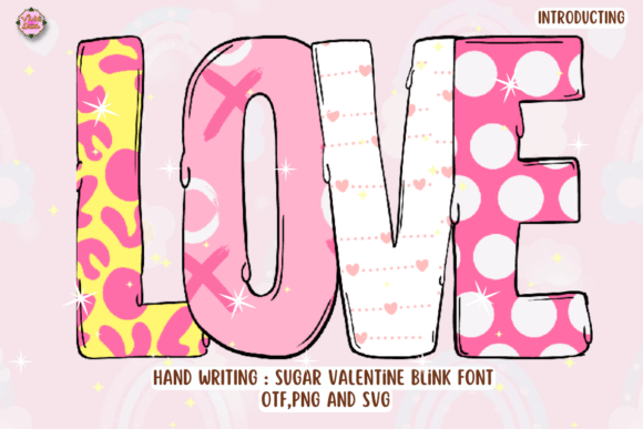 Sugar Valentine Blink: Script Amp Font for Romantic Digital Products