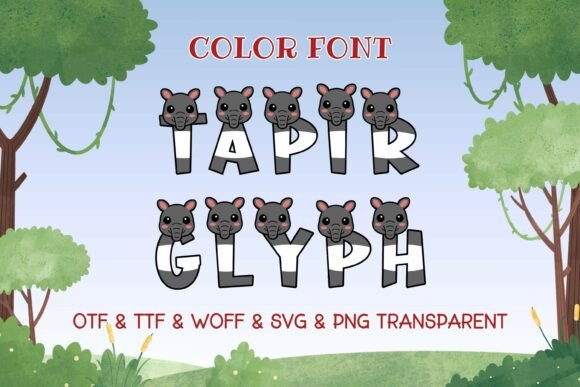 Tapir Glyph: A Playful Color Fonts Choice for Local Business Branding
