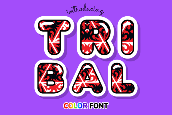 Tribal Color Fonts for Handmade Business Design