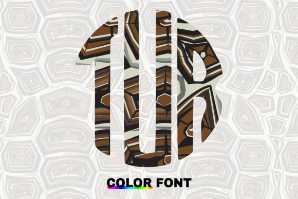 Turtle Circle: A Playful Color Fonts Monogram for Creative Sellers