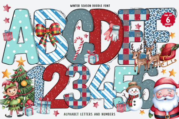 Winter Season Doodle Fonts: A Color Fonts Review for Crafters