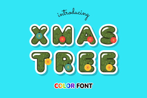 Xmas Tree: A Vibrant Color Fonts Choice