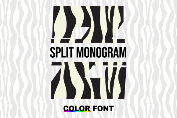 Zebra Split: A Playful Color Fonts Choice for Local Branding